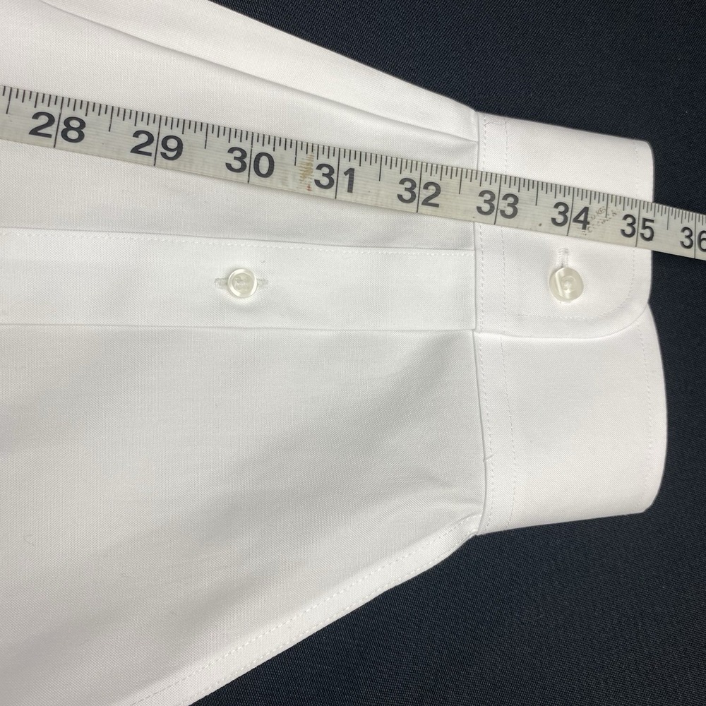 Roundtree & Yorke Gold Label Dress Shirt Mens 19-35 BIG White Non Iron - Picture 6 of 7